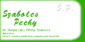 szabolcs pechy business card