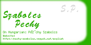 szabolcs pechy business card